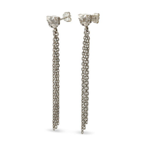 Boucles d’oreilles Galène chaines Argent | EMPREINTES Paris - EMPREINTES Paris