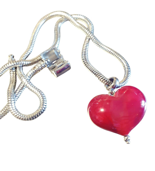 Collier coeur rouge passion en verre de Murano | EMPREINTES Paris - EMPREINTES Paris