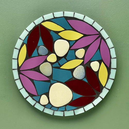 Dessous-de-plat mosaïque Magnolia améthyste | EMPREINTES Paris - EMPREINTES Paris