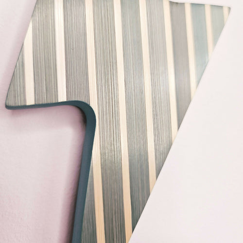 Série Mini Pop - Eclair rayures vert sauge et blanc | EMPREINTES Paris - EMPREINTES Paris