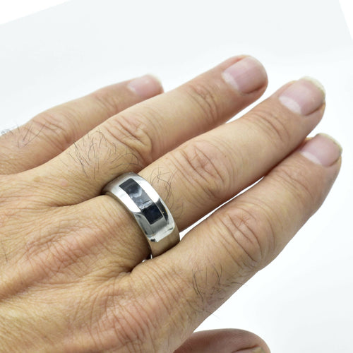 Bague titane et inser en Molaire de Mammouth | EMPREINTES Paris - EMPREINTES Paris