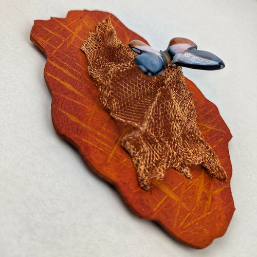 Voltige et Papillon 2 - pièce décorative en émail sur cuivre | EMPREINTES Paris - EMPREINTES Paris