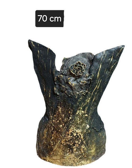 sculpture_raku_corset_feu_dor_marie_juge_sculpteur_raku copie | EMPREINTES Paris - EMPREINTES Paris