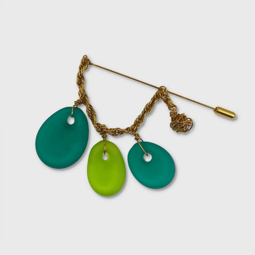 Broche GALET VERT E1015 | EMPREINTES Paris - EMPREINTES Paris