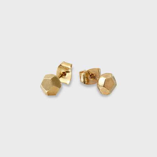 Boucles d'oreille Puces Pyrite - bazalte copie | EMPREINTES Paris - EMPREINTES Paris