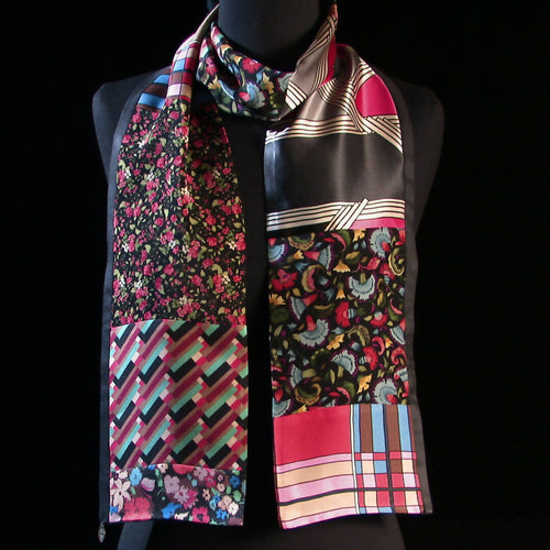 Écharpe soie graphic flower rouge | EMPREINTES Paris - EMPREINTES Paris