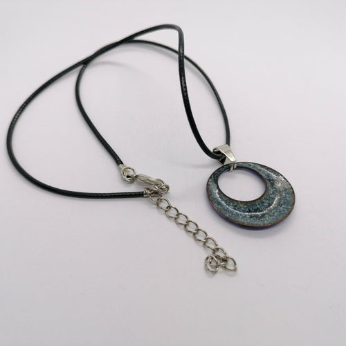 Pendentif Couleurs de Feux en émail sur cuivre bleus | EMPREINTES Paris - EMPREINTES Paris