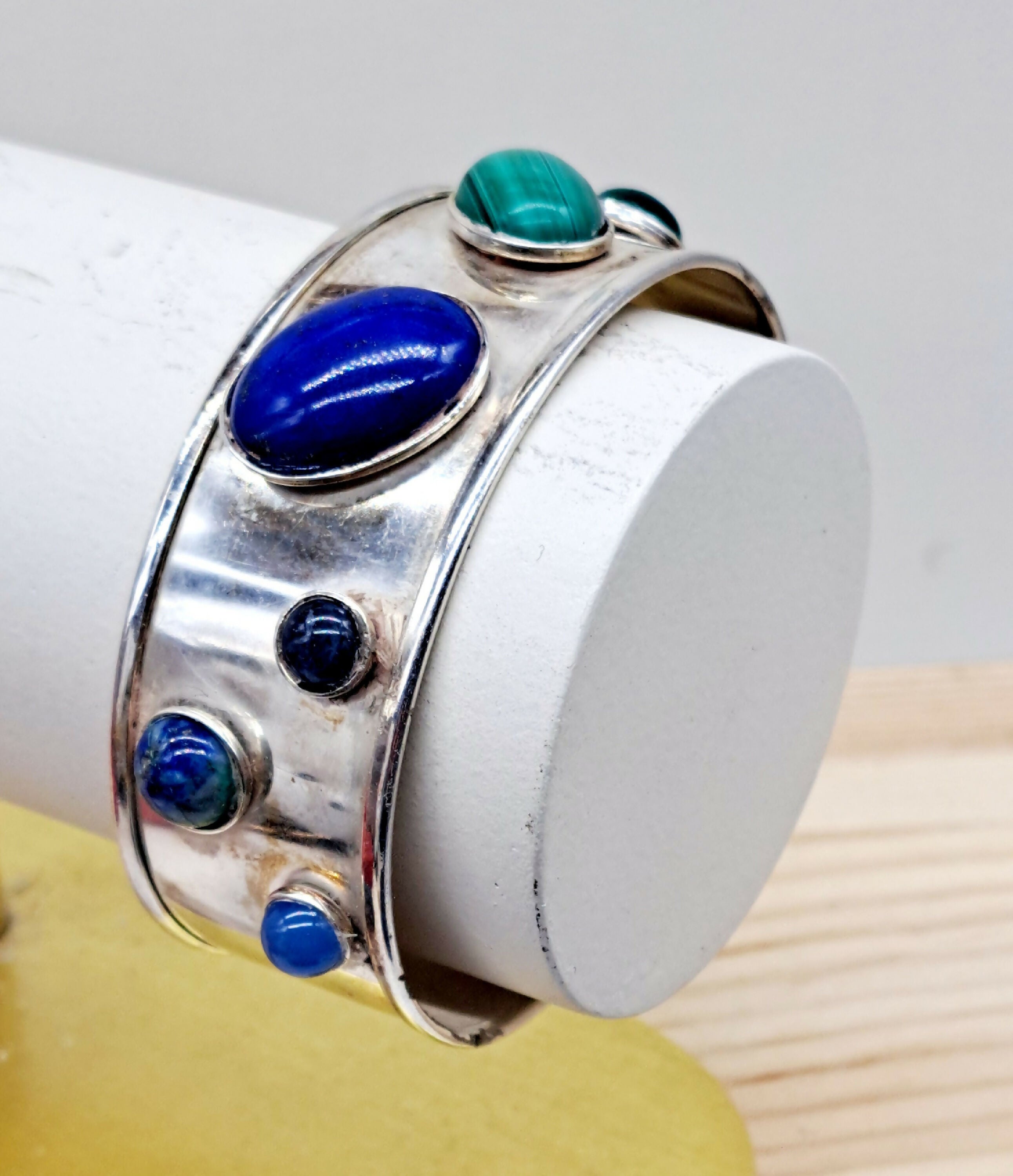 Manchette Argent, Lapis lazuli | EMPREINTES Paris