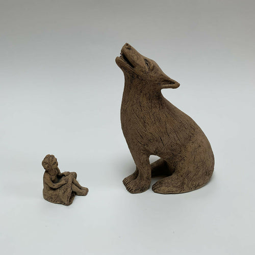 Sculpture Le loup et la fillette | EMPREINTES Paris - EMPREINTES Paris