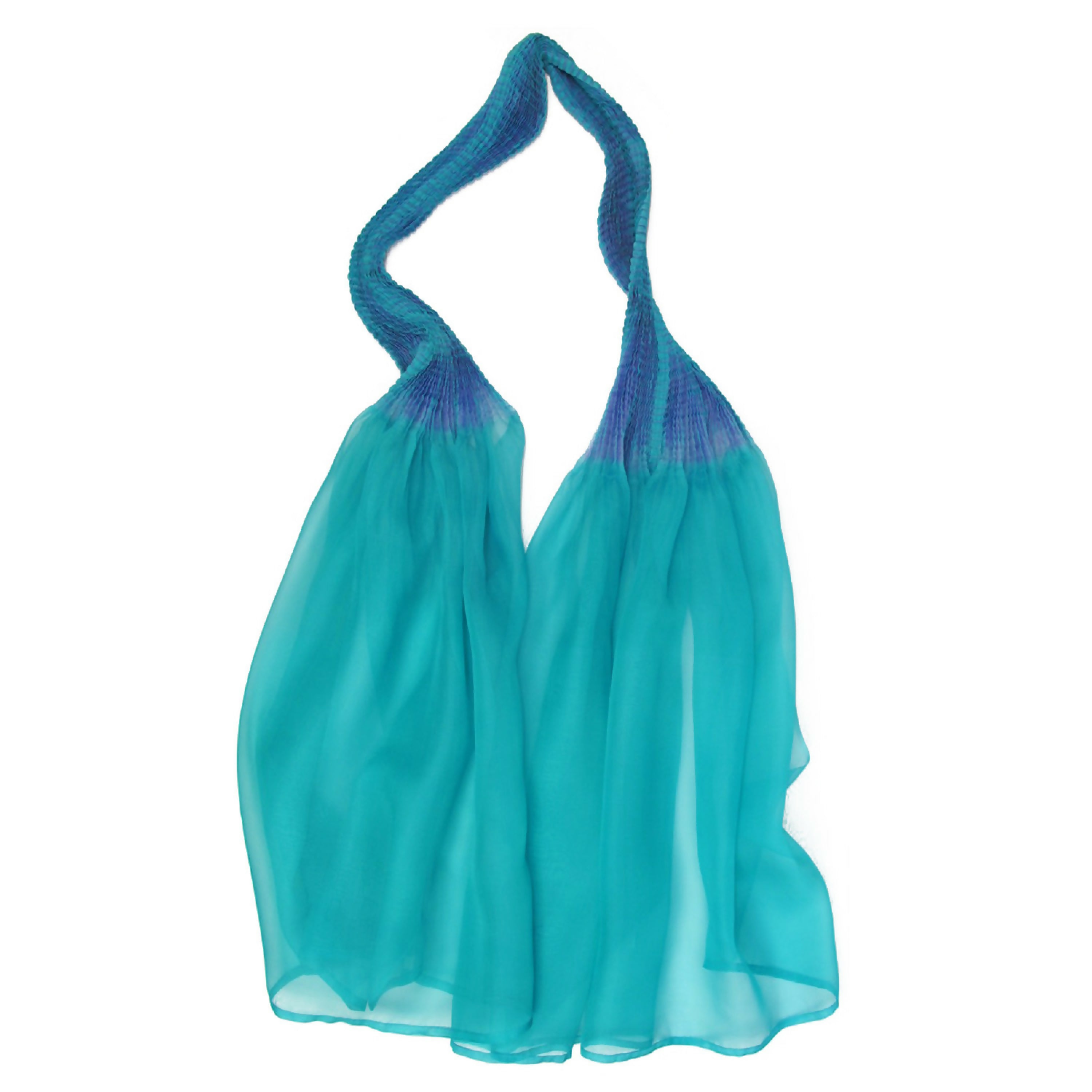 Écharpe longue plissée en organza de soie VOLPLIVOL 004 | EMPREINTES Paris