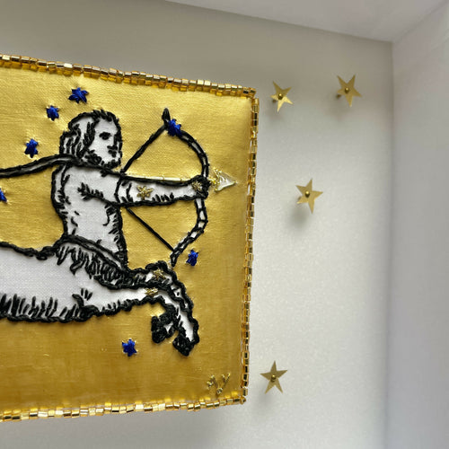 Tableau brodé SAGITTARIUS | EMPREINTES Paris - EMPREINTES Paris