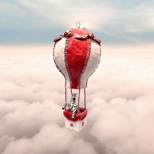 Sculpture montgolfière et son zèbre | EMPREINTES Paris - EMPREINTES Paris