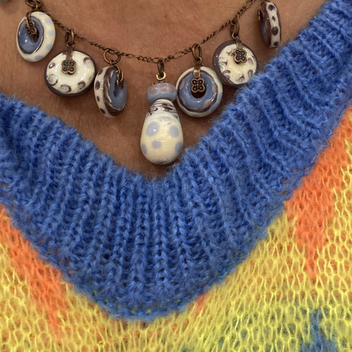 Collier Soraya bleu | EMPREINTES Paris - EMPREINTES Paris