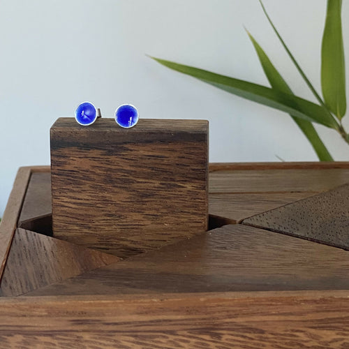 puces_doreilles_en_argent_fin_emaille_bleu_electrique_artyssia copie | EMPREINTES Paris - EMPREINTES Paris