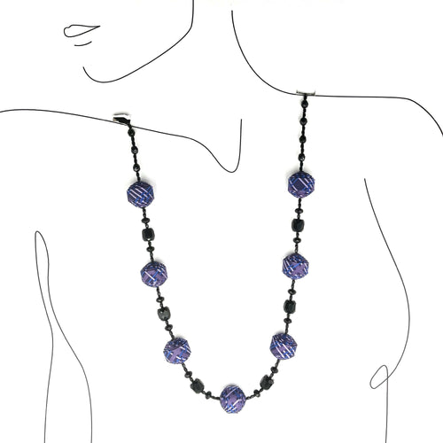 Sautoir écossais myrtille | EMPREINTES Paris - EMPREINTES Paris