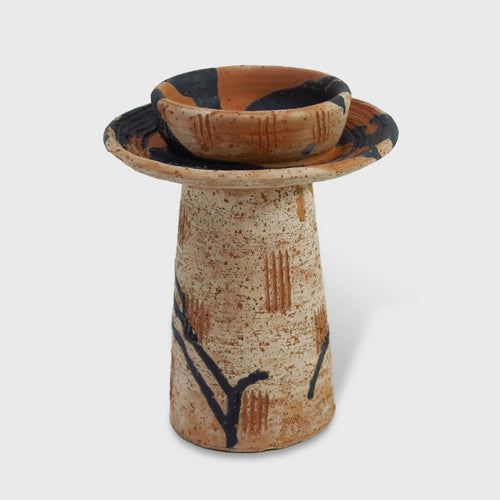 Bougeoir Terracotta en faience de Toscane texturée | EMPREINTES Paris - EMPREINTES Paris