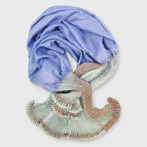 Foulard court plissé en twill de soie COULIPLI | EMPREINTES Paris - EMPREINTES Paris