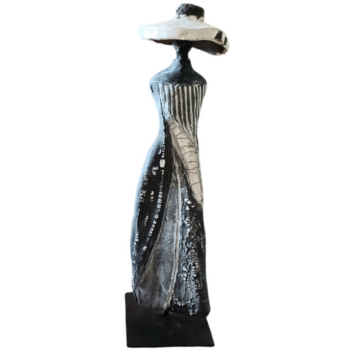 sculpture_raku_capeline_blanche_marie_juge_sculpteur_raku copie | EMPREINTES Paris - EMPREINTES Paris