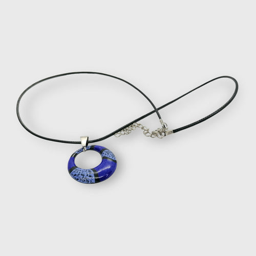 Pendentif Couleurs de Feux en émail sur cuivre bleus | EMPREINTES Paris - EMPREINTES Paris