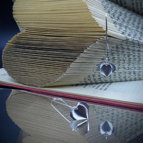 Boucles d'oreilles coeur argent rhodié ou doré | EMPREINTES Paris - EMPREINTES Paris