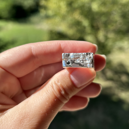 Chevalière texturée en argent | EMPREINTES Paris - EMPREINTES Paris