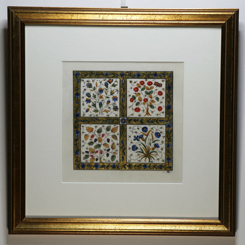 Enluminure Carré de fleurs | EMPREINTES Paris - EMPREINTES Paris