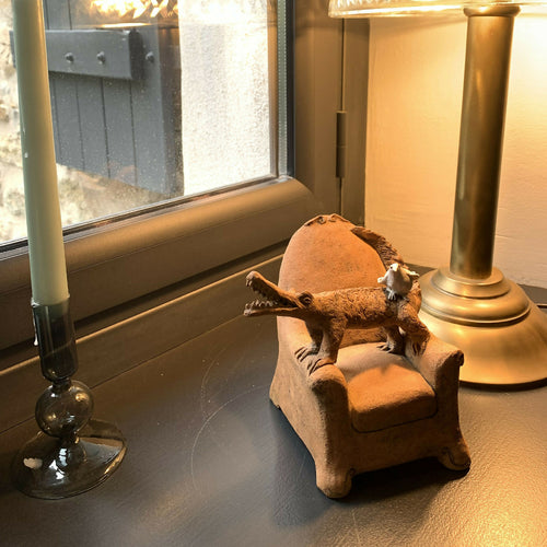 Sculpture Fauteuil crocodile et son oiseau | EMPREINTES Paris - EMPREINTES Paris