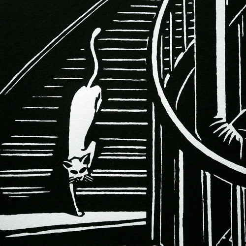 Frans Masereel : Chat dans l'escalier - Sérigraphie | EMPREINTES Paris - EMPREINTES Paris