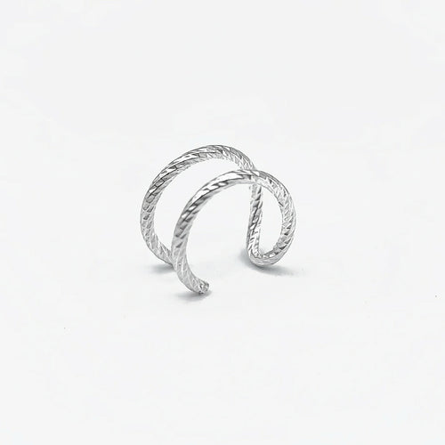 Boucle d'oreille earcuff Eclat en argent rhodié | EMPREINTES Paris - EMPREINTES Paris