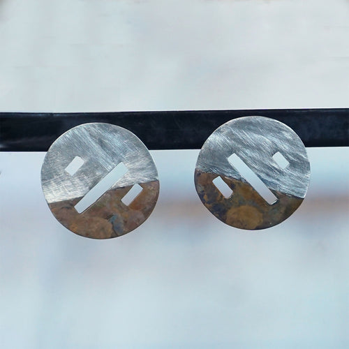 Boucles d’oreilles Argent et Bronze | EMPREINTES Paris - EMPREINTES Paris