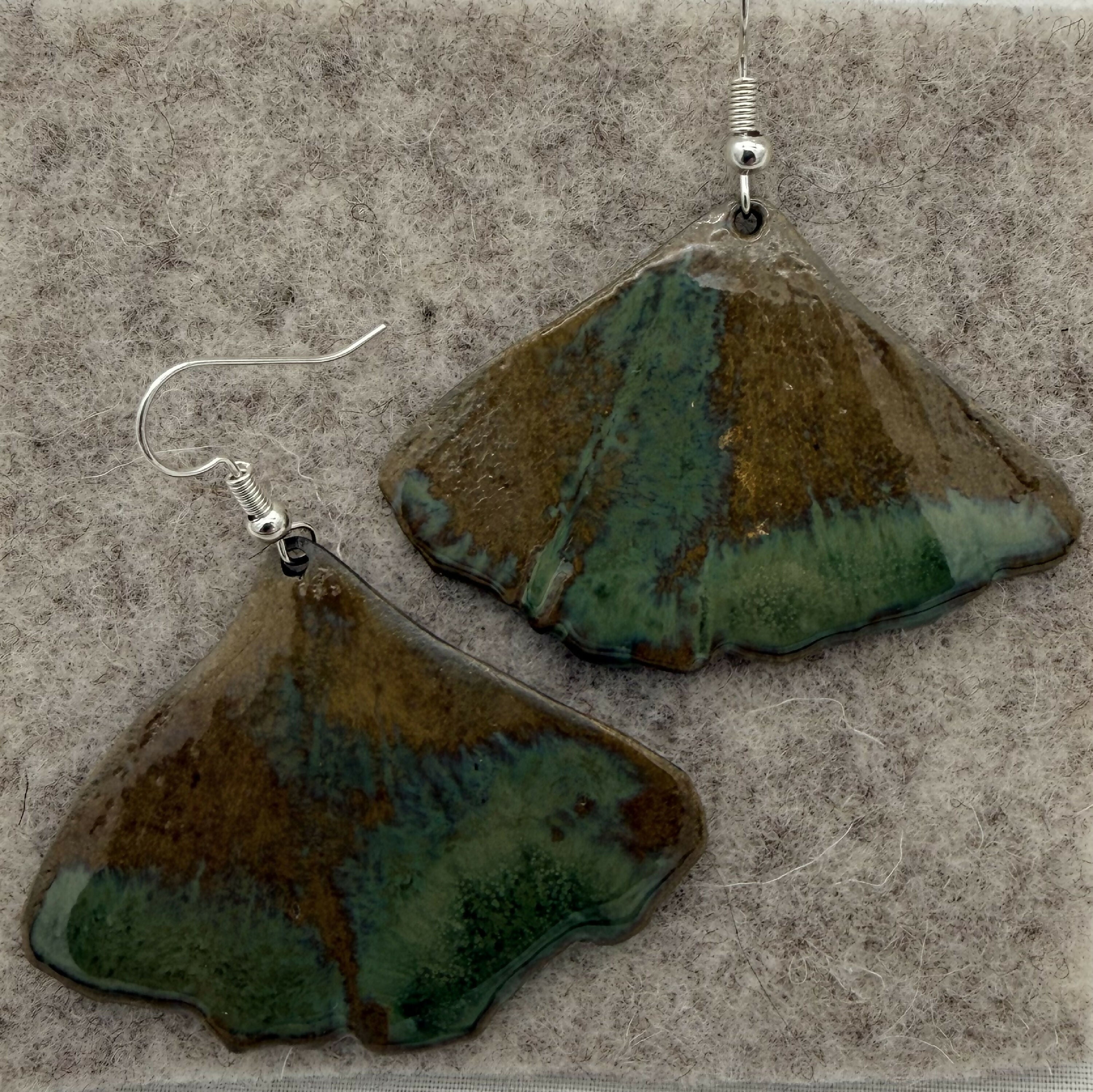 Boucles d’oreilles ginkgo en automne | EMPREINTES Paris