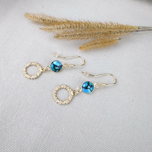 Boucles d'oreilles Tournesols en émail et plaqué or | EMPREINTES Paris - EMPREINTES Paris