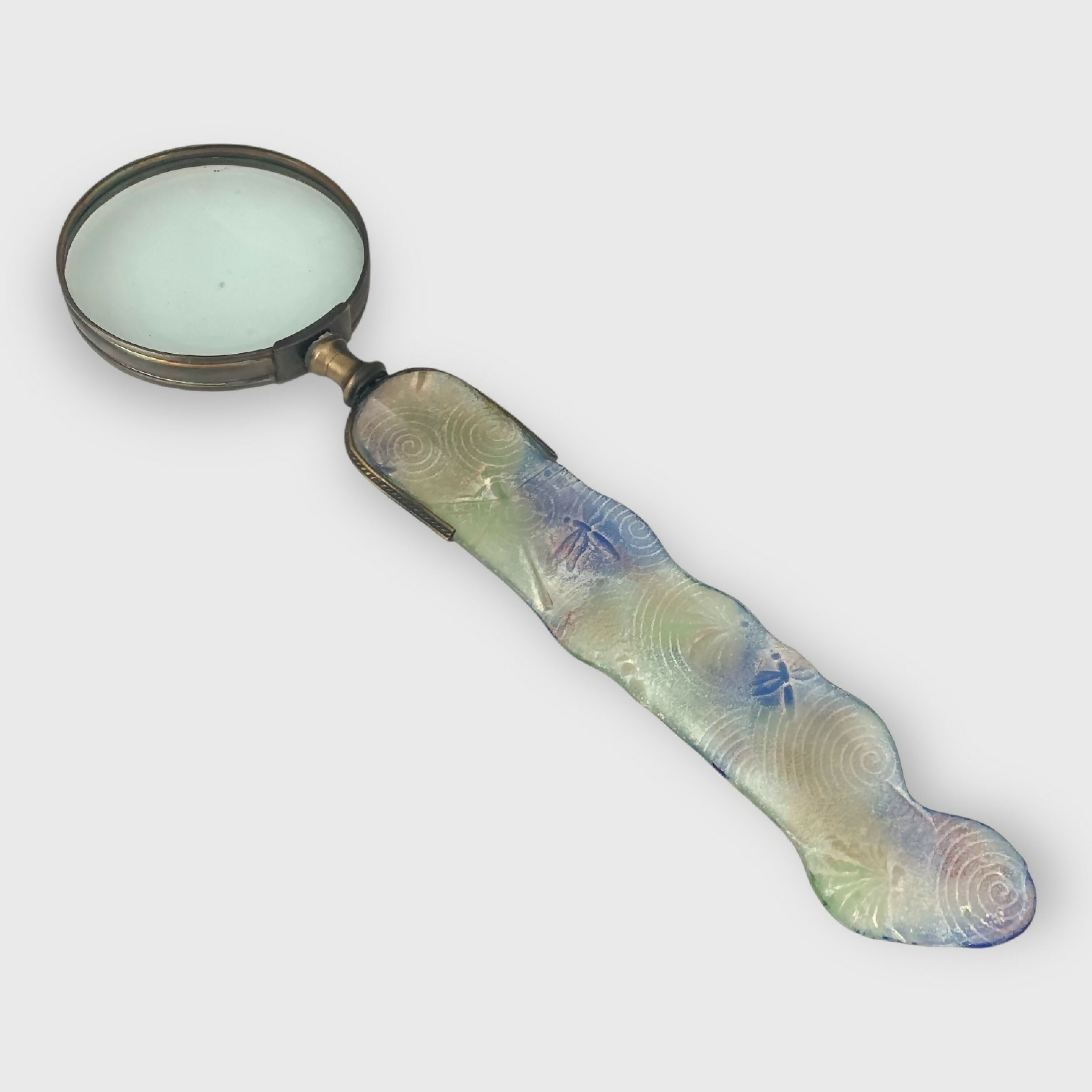 loupe libellule vert bleu accessoire bureau cadeau homme decoration vert et bleu art déco | EMPREINTES Paris