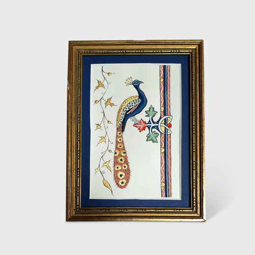 Enluminure paon perché 2 | EMPREINTES Paris - EMPREINTES Paris