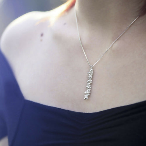 Sautoir barre de bulles verticale en argent massif | EMPREINTES Paris - EMPREINTES Paris