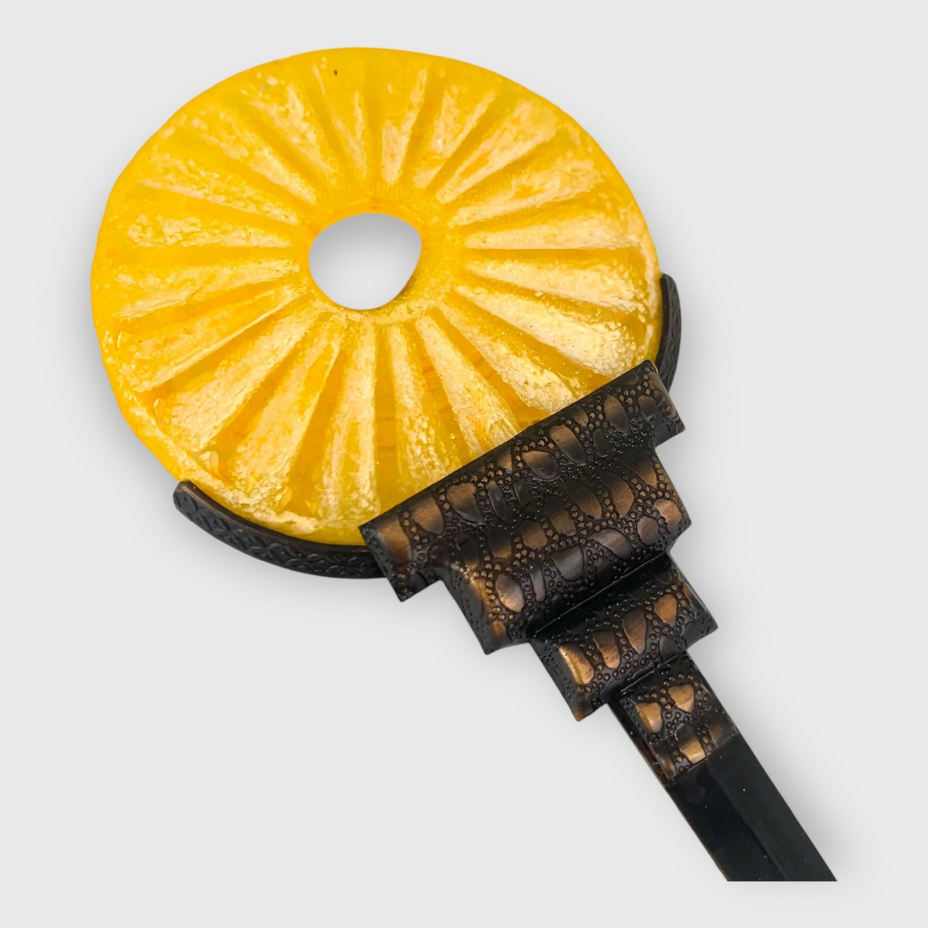 ouvre-lettres jaune, cadeau collection decoration jaune, cadeau homme, cristal made in France, Stephane Dunoyer creations, piece unique | EMPREINTES Paris