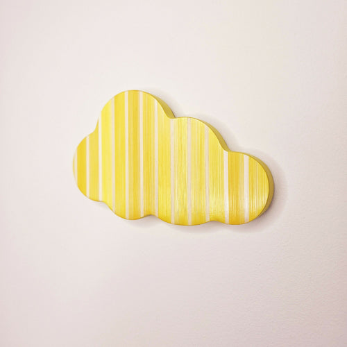 Série Mini Pop - Nuage rayures jaune et blanc | EMPREINTES Paris - EMPREINTES Paris
