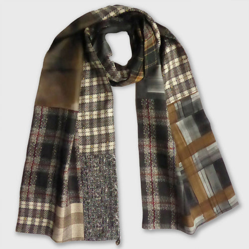 Grande écharpe soie gris-taupe | EMPREINTES Paris - EMPREINTES Paris