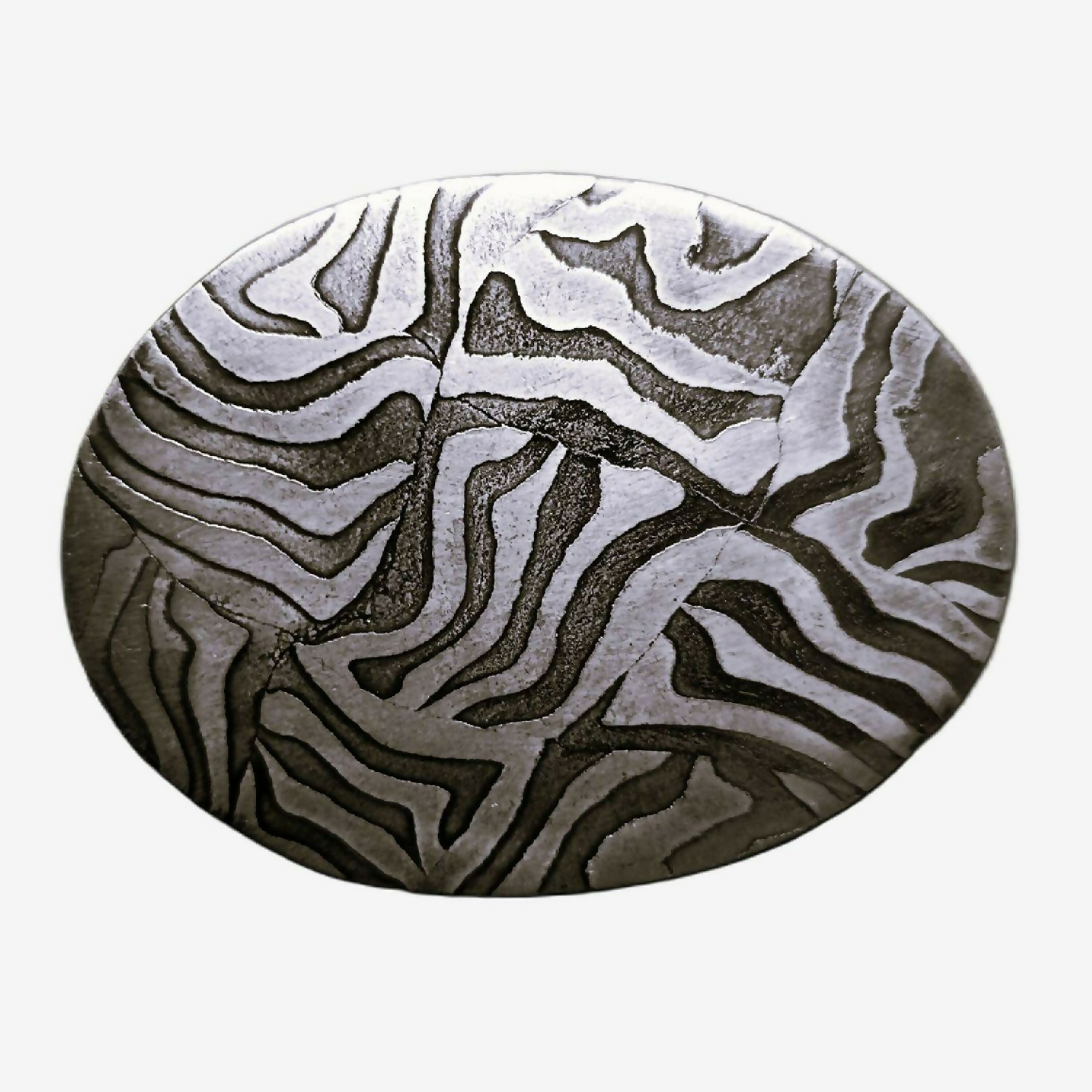 Boucle de ceinture en acier damas, 2025 | EMPREINTES Paris