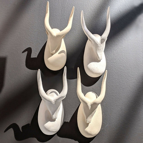 Sculpture Murale Gazelle Blanche | EMPREINTES Paris - EMPREINTES Paris