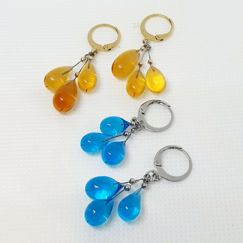 Boucles d'oreilles Gouttelettes en verre de Murano - 5 Coloris au choix | EMPREINTES Paris - EMPREINTES Paris