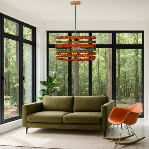 Suspension MÉGAWAX ø55cm kaki orange | EMPREINTES Paris - EMPREINTES Paris