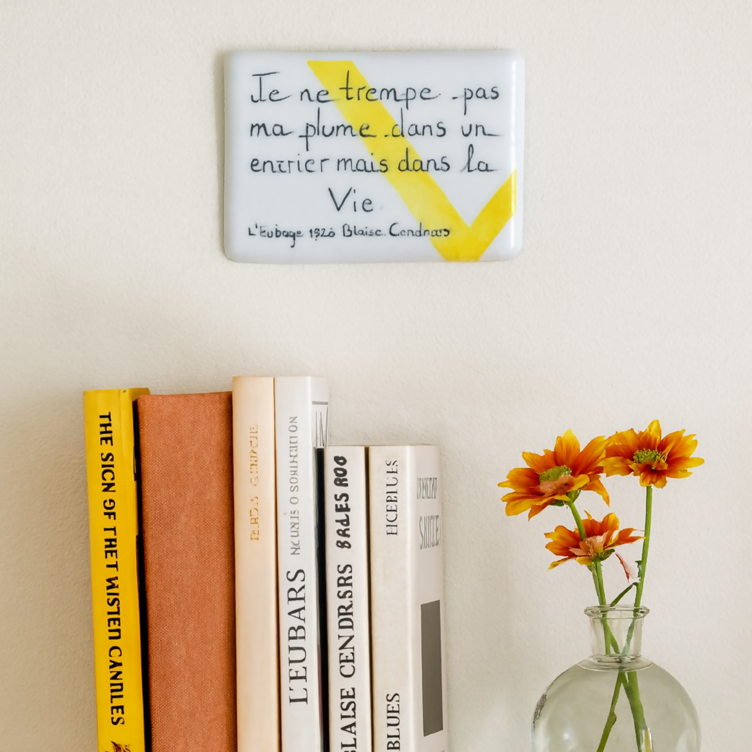 Carte de poésie Blaise Cendrars en Porcelaine | EMPREINTES Paris