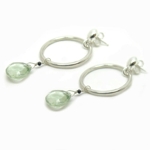 Boucles d'oreilles Argent et Prasiolites | EMPREINTES Paris - EMPREINTES Paris