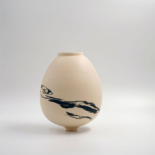 Vase blanc et noir - série Nuages III | EMPREINTES Paris - EMPREINTES Paris