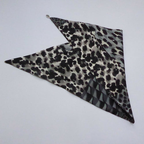 Foulard pointe soie- Ethno chic gris | EMPREINTES Paris - EMPREINTES Paris