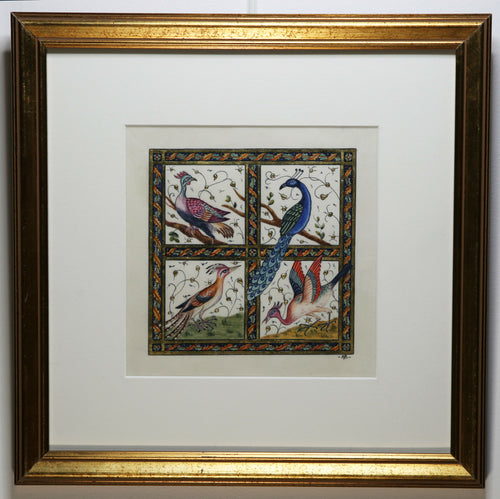 Enluminure Carré d'oiseaux | EMPREINTES Paris - EMPREINTES Paris