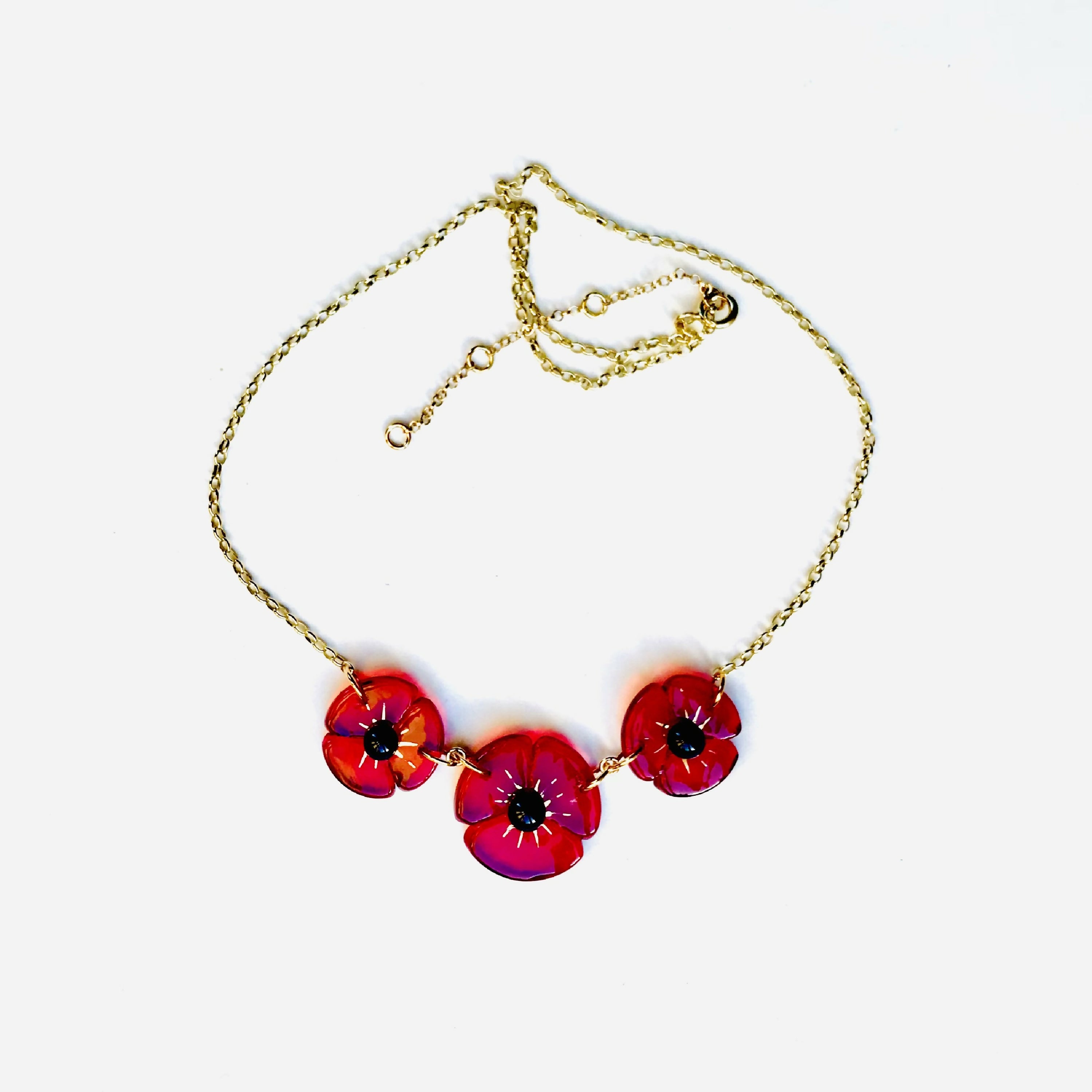 Collier trois fleurs rouge - mari et femme copie | EMPREINTES Paris