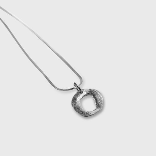 Collier petits cercles texturés en argent massif | EMPREINTES Paris - EMPREINTES Paris