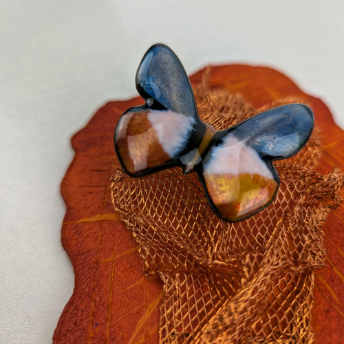 Voltige et Papillon 2 - pièce décorative en émail sur cuivre | EMPREINTES Paris - EMPREINTES Paris